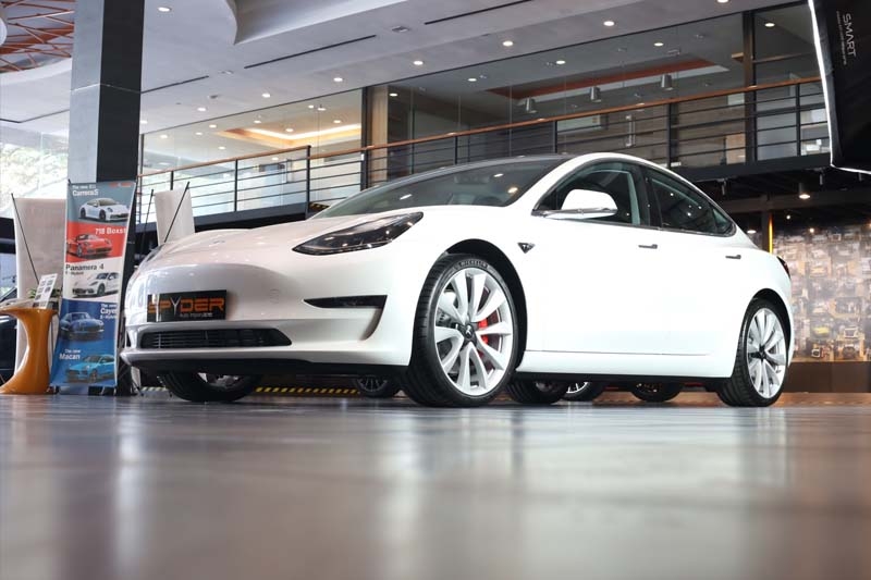 All on sale white tesla